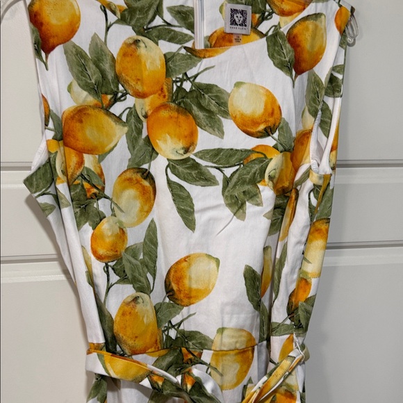 Lemon summer dress Anne Klein size 14 work career office - Picture 3 of 6